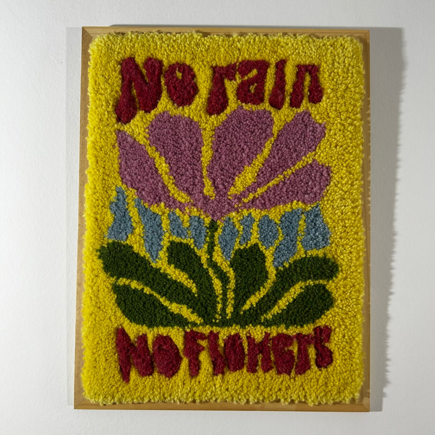 Tableau "No rain, no flowers".