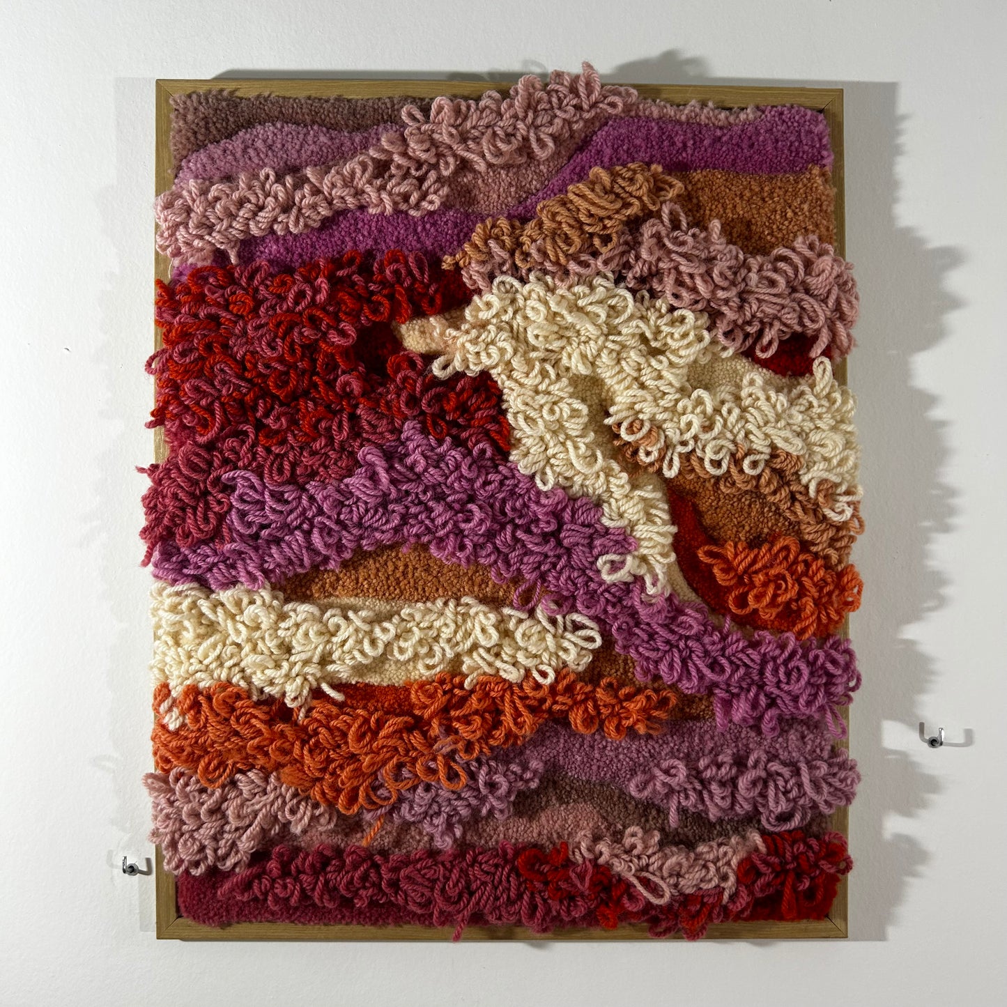 Tableau ensoleillé en tufting.