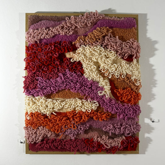 Tableau ensoleillé en tufting.