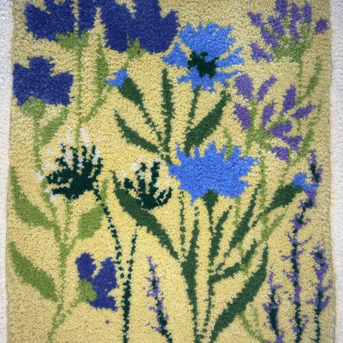 Tapis artisanal "marché aux fleurs"