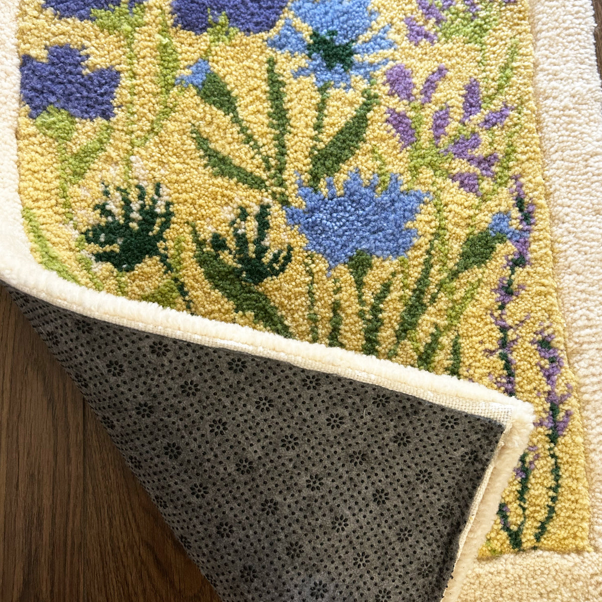 Tapis artisanal "marché aux fleurs"